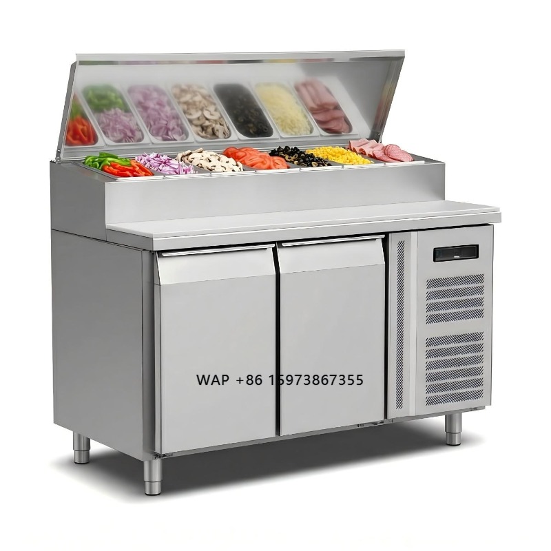 Commercial Kitchen Door - Холодильный стол-прилавок OEM для приготовления пиццы