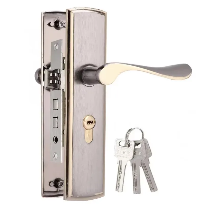 Commercial Kitchen Door - Золотая дверная ручка, замок бесшумный, строительный