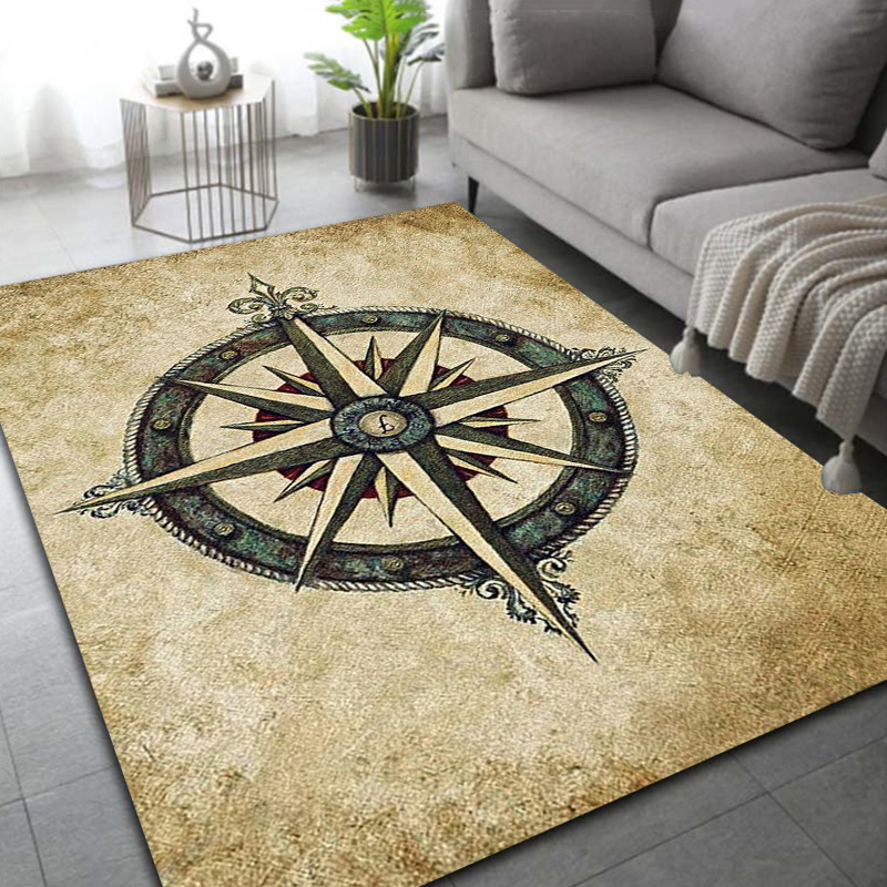 Commercial Kitchen Mats - Ковер в стиле ретро с компасом