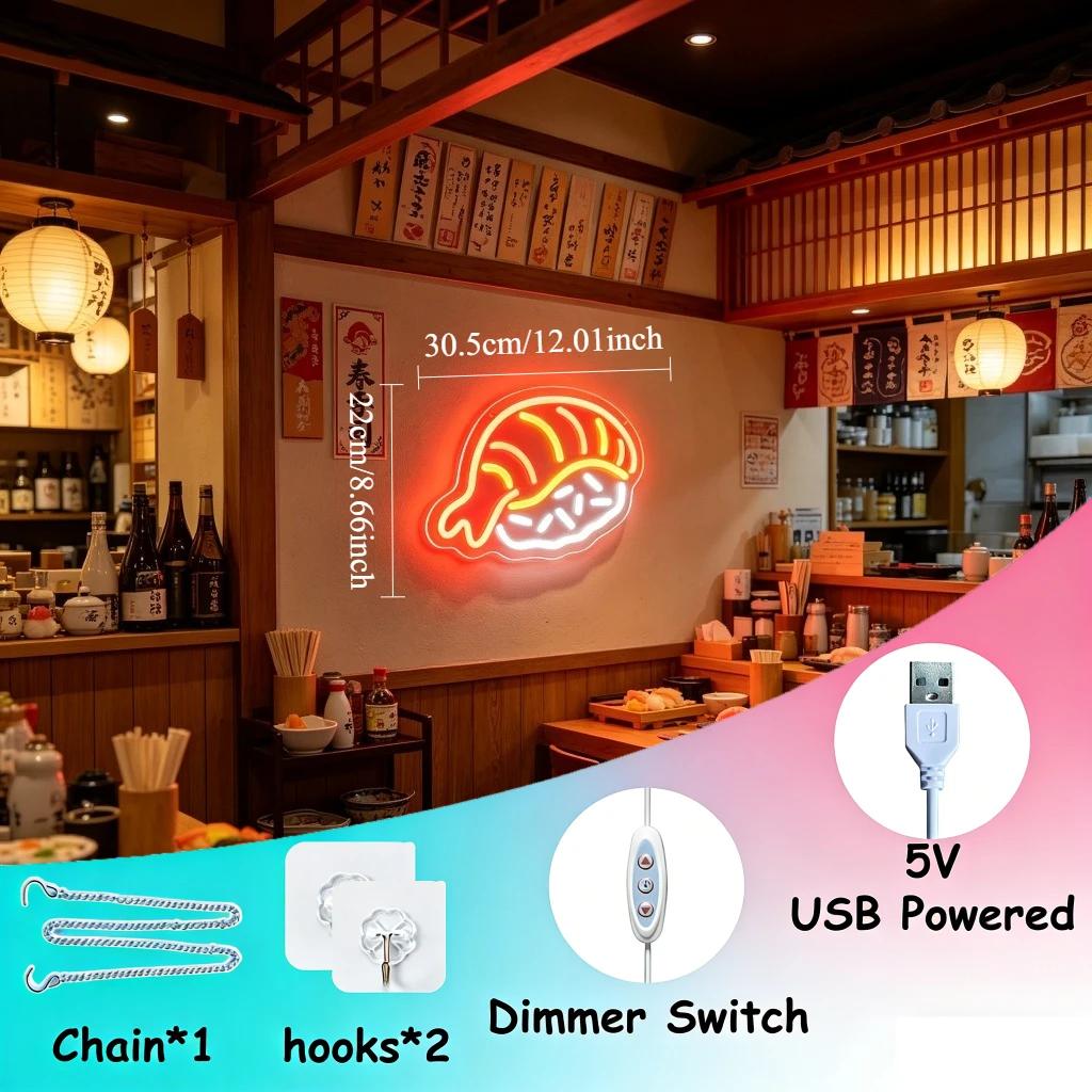 Креативная светодиодная неонов – обзор и цена Commercial Kitchen Japanese